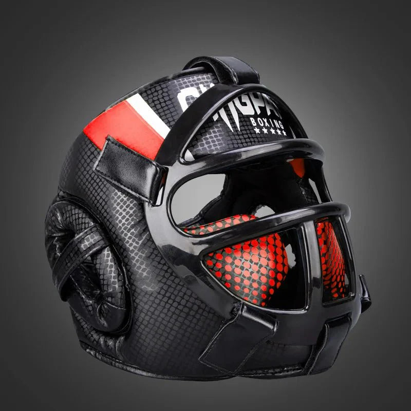 Lisslune | Fightguard Premium Headgear with Face Mask – Full Head and Face Protection for Sparring, Muay Thai, Taekwondo, and Martial Arts Training