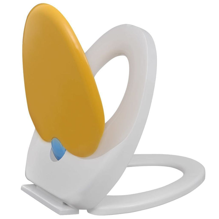 Lisslune | White & Yellow Soft Close Toilet Seat for Adults/Children