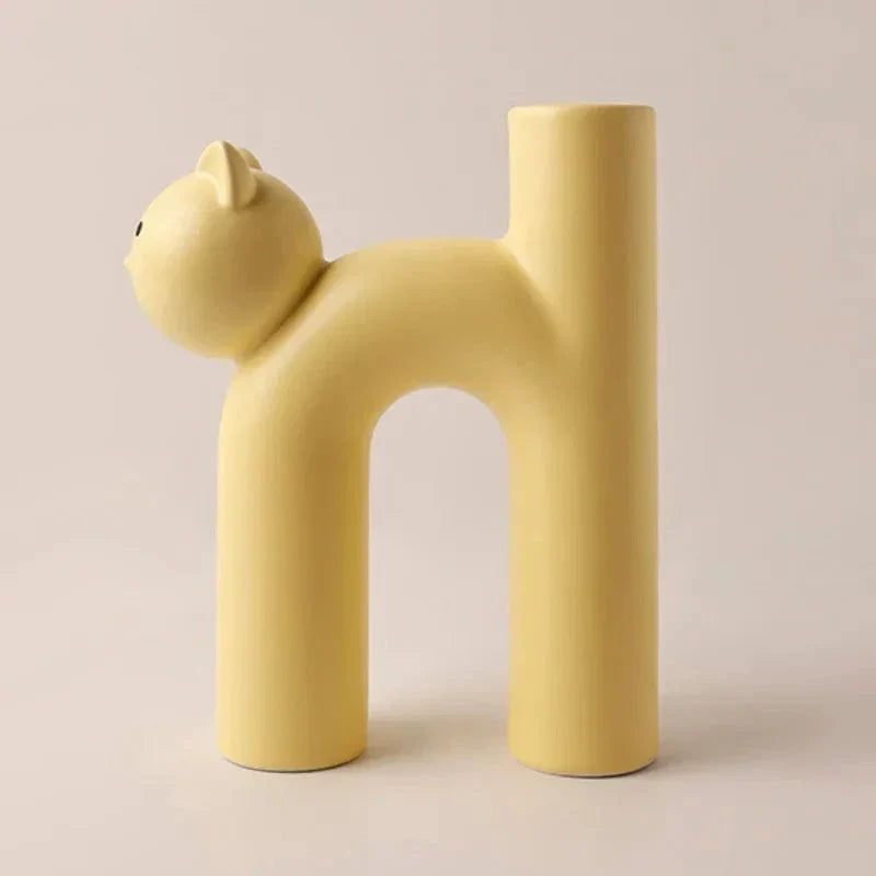 Lisslune | Matte Kitten Flower Vase