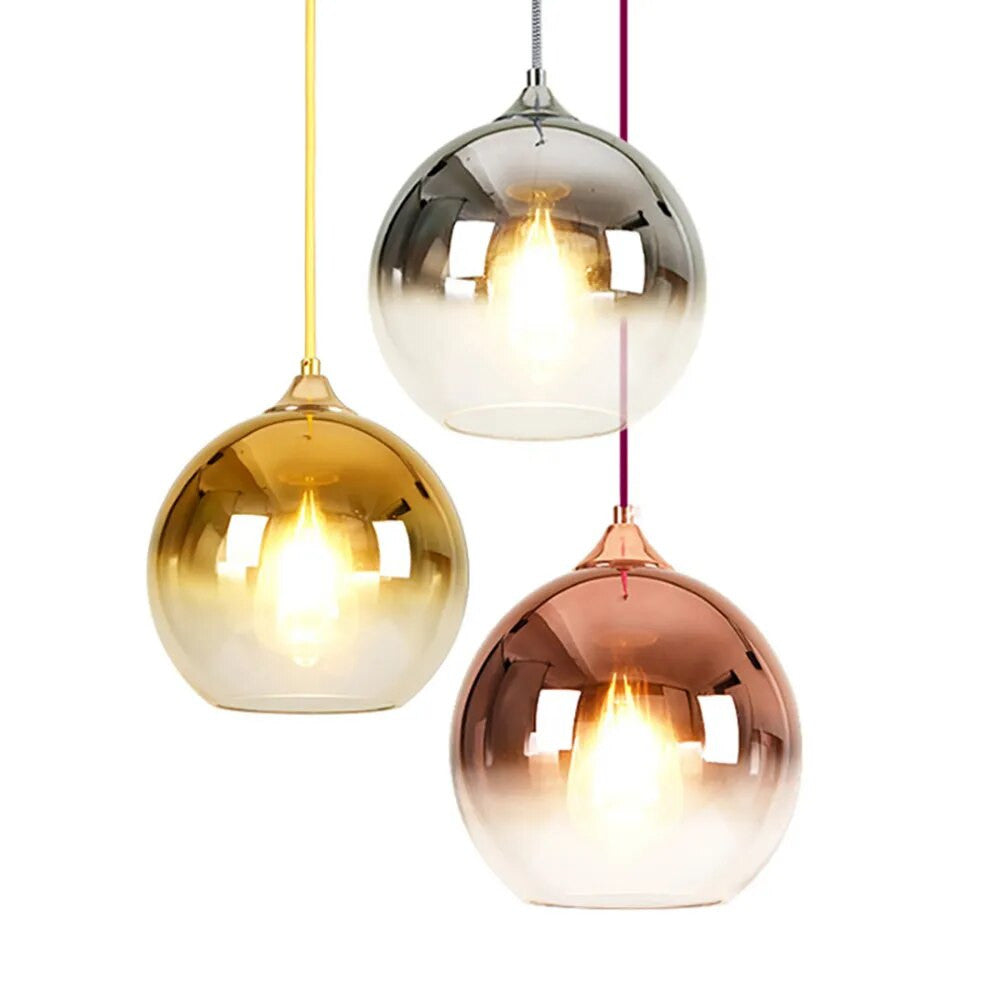 Lisslune | Glass Copper Finish Ceiling Light