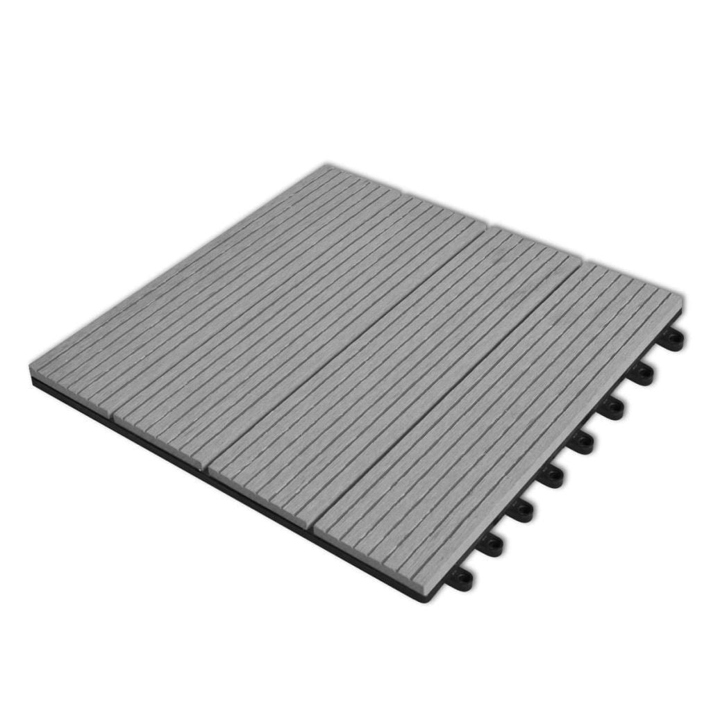 Lisslune | WPC tiles 30x30cm 11pcs 1m2 Gray