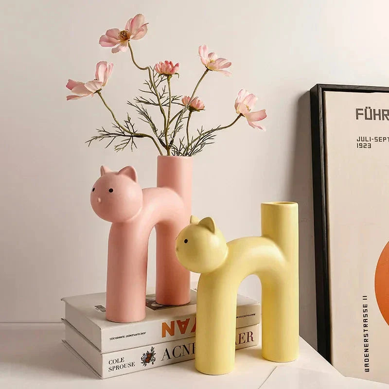 Lisslune | Matte Kitten Flower Vase
