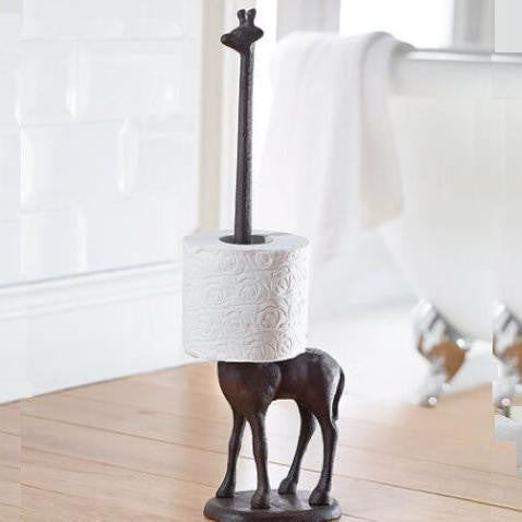 Lisslune | Cast Iron Giraffe Toilet Paper Holder