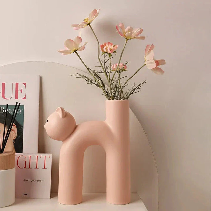Lisslune | Matte Kitten Flower Vase