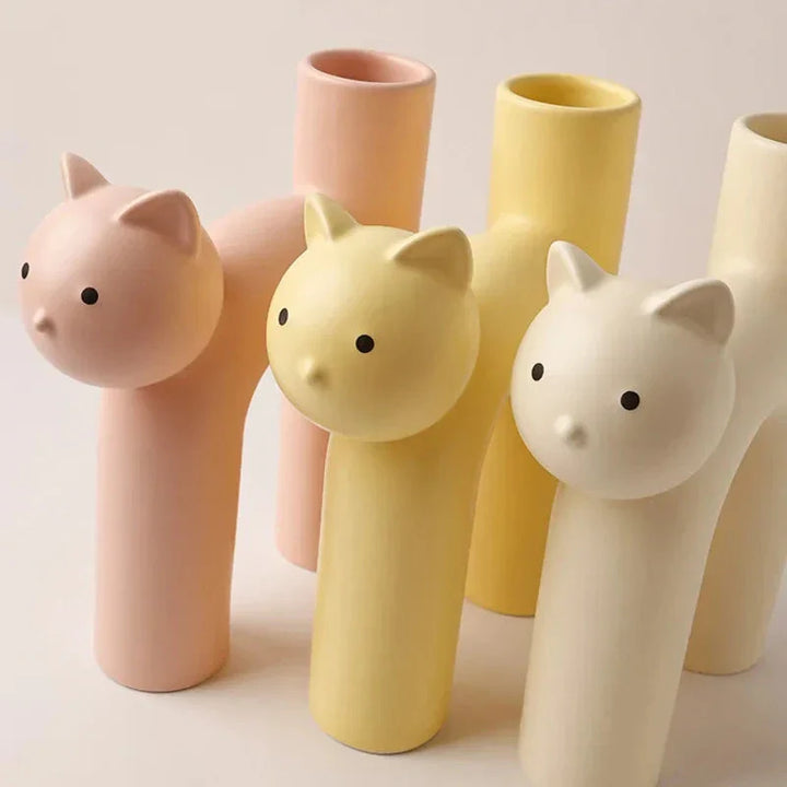 Lisslune | Matte Kitten Flower Vase