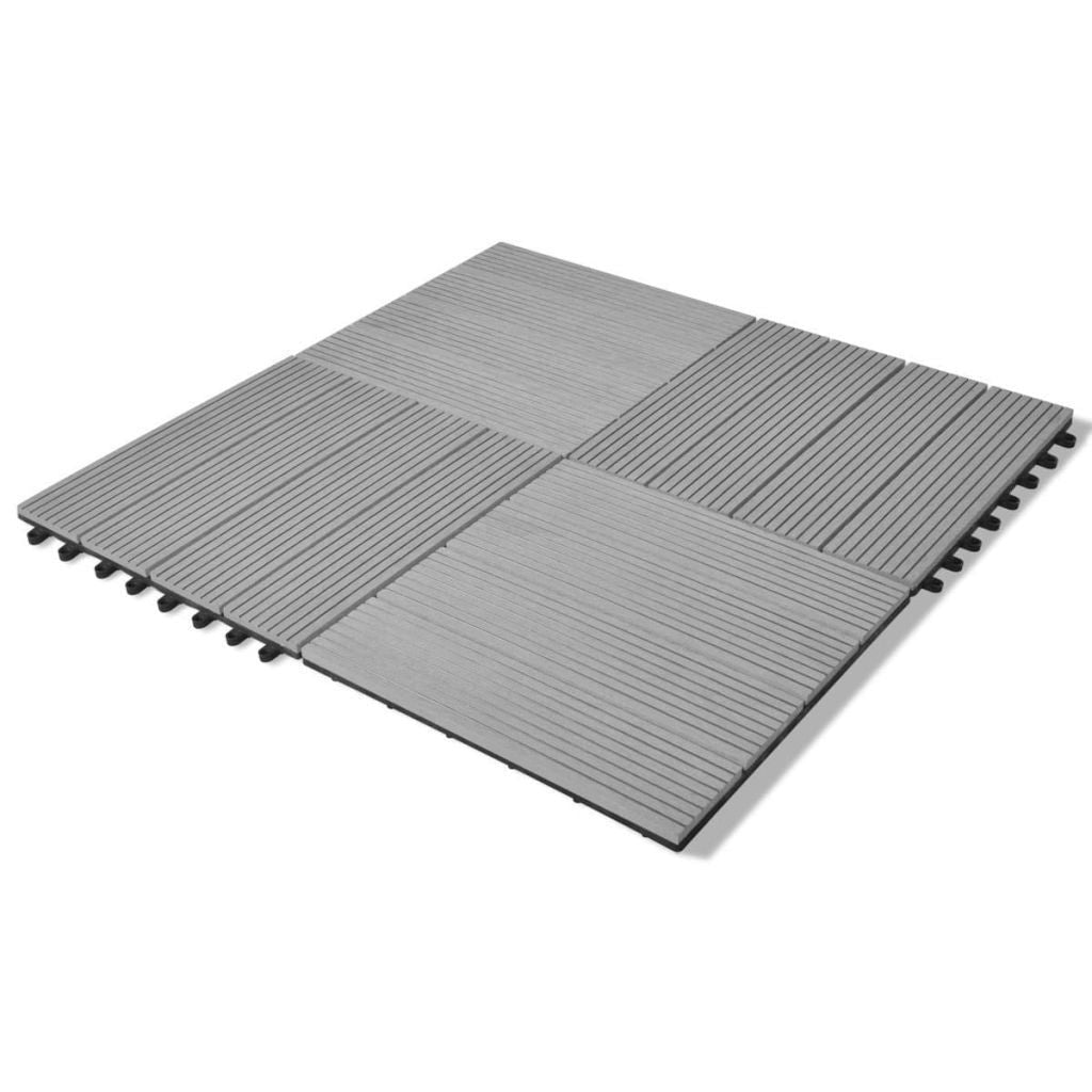 Lisslune | WPC tiles 30x30cm 11pcs 1m2 Gray