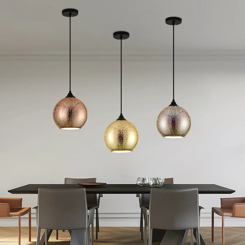 Lisslune | Perforated Glass Ceiling Light