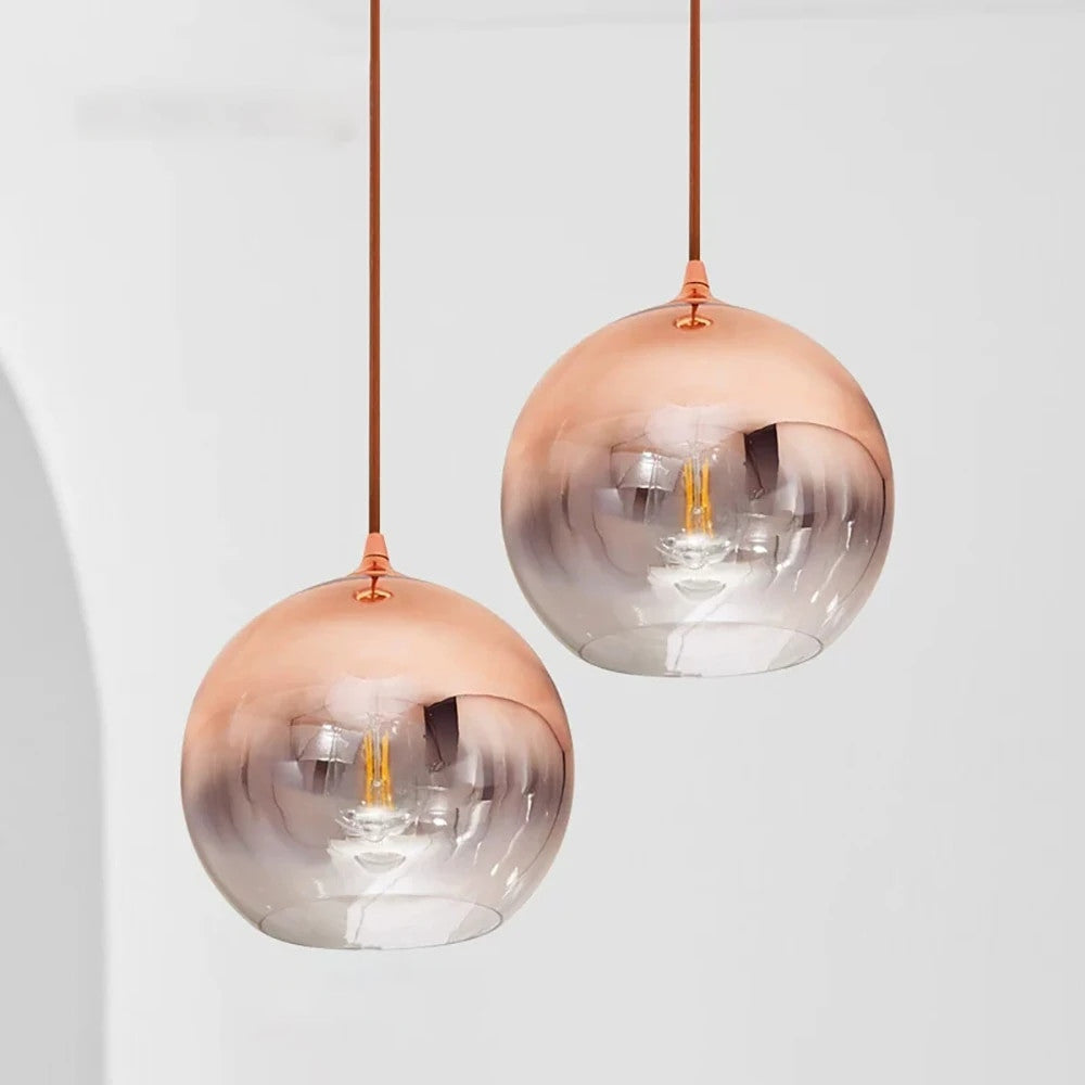 Lisslune | Glass Copper Finish Ceiling Light