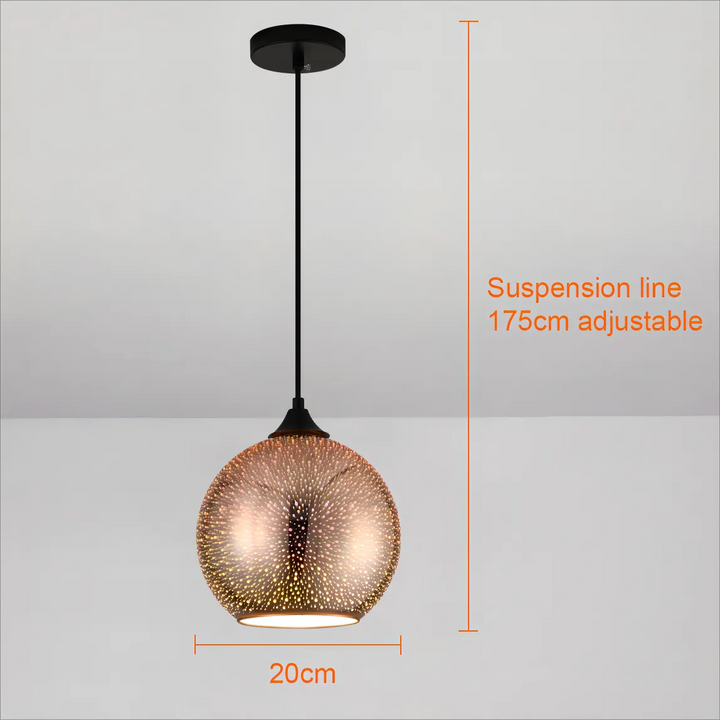 Lisslune | Perforated Glass Ceiling Light