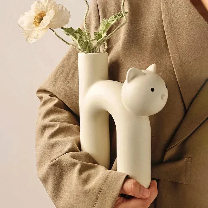 Lisslune | Matte Kitten Flower Vase