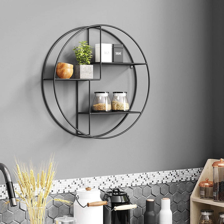 Lisslune | Floating Round Metal Wall Shelf