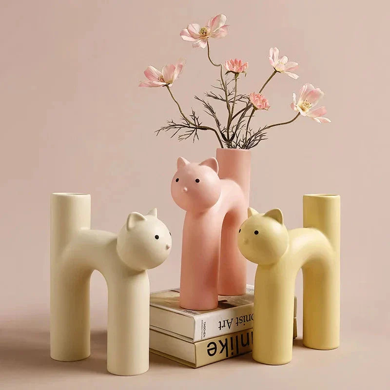 Lisslune | Matte Kitten Flower Vase