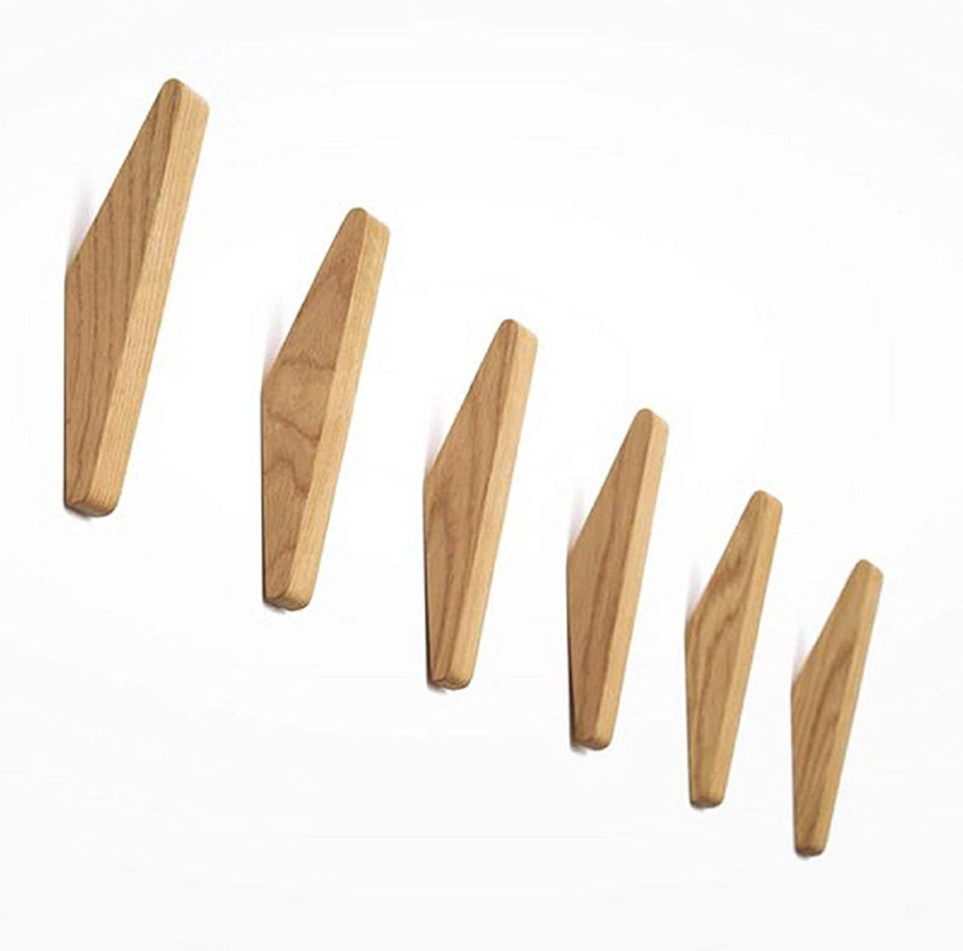 Lisslune | Scandi set of 6 wooden coat hooks