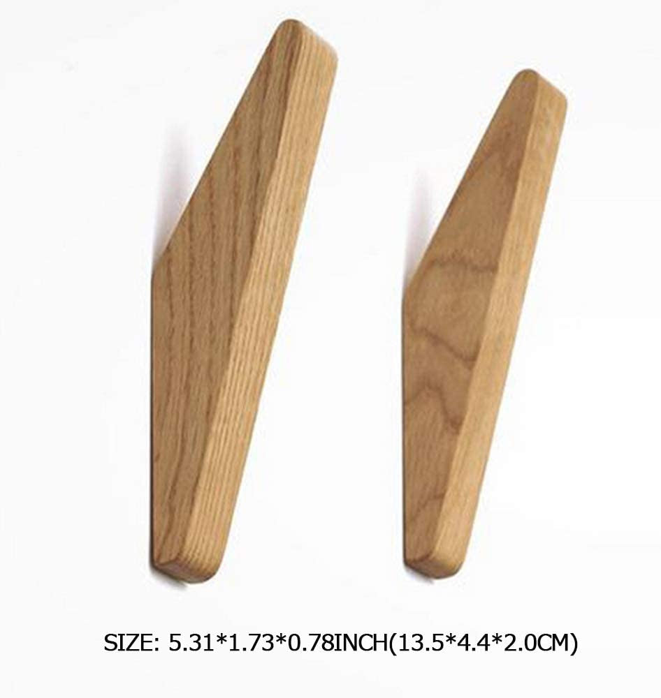Lisslune | Wooden Wall Hooks Set Nordhaak – 6 Minimalistic Coat Hooks made of Solid Wood