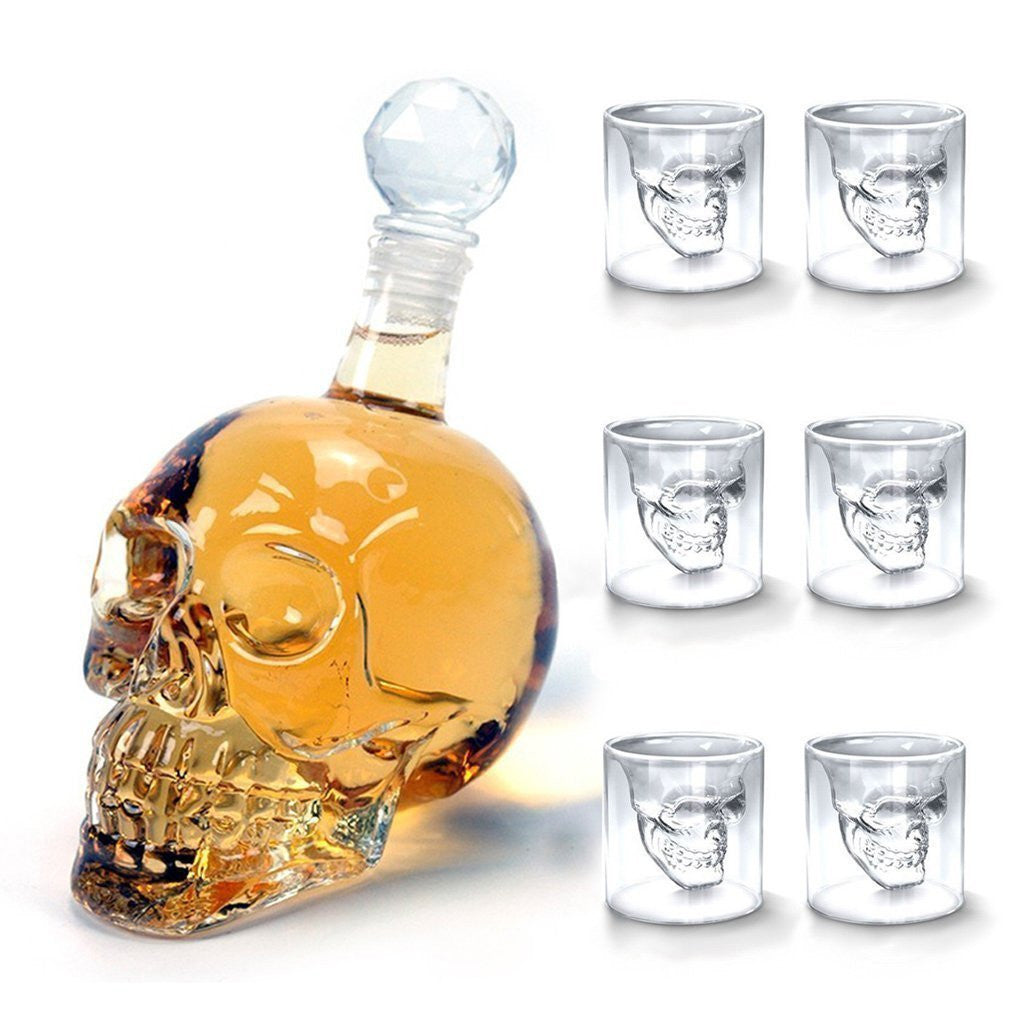 Lisslune | Skull Carafe Decanter & 6 Shot Glasses