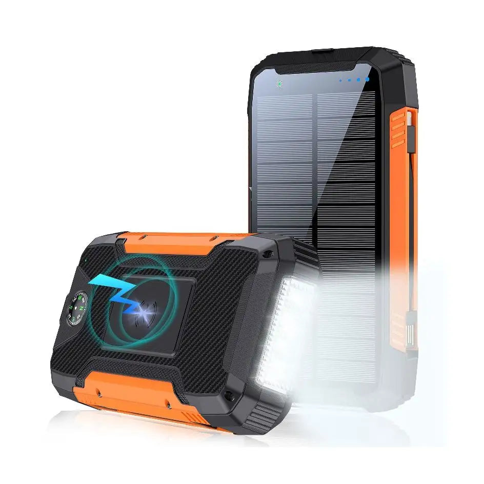Lisslune | 30000mAh Solar Charger Wireless Waterproof Power Bank External