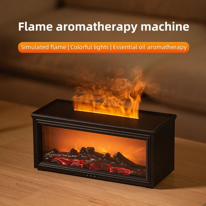 Lisslune | FlameAura – Aromatherapy Fireplace Diffuser with 7 LED Colors