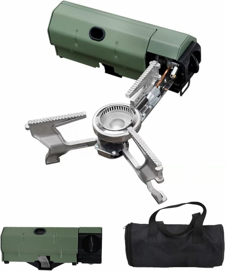 Lisslune | FLAMECAMP – Portable Butane Camping Stove with Storage Bag & Gas Bottle