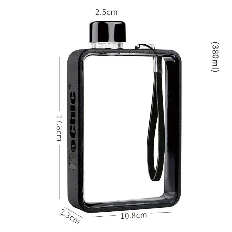 Lisslune | Flat transparent water bottle