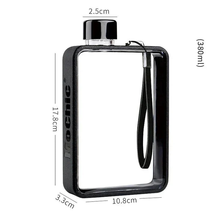 Lisslune | Flat transparent water bottle