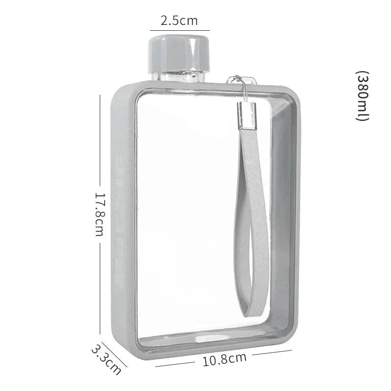 Lisslune | Flat transparent water bottle