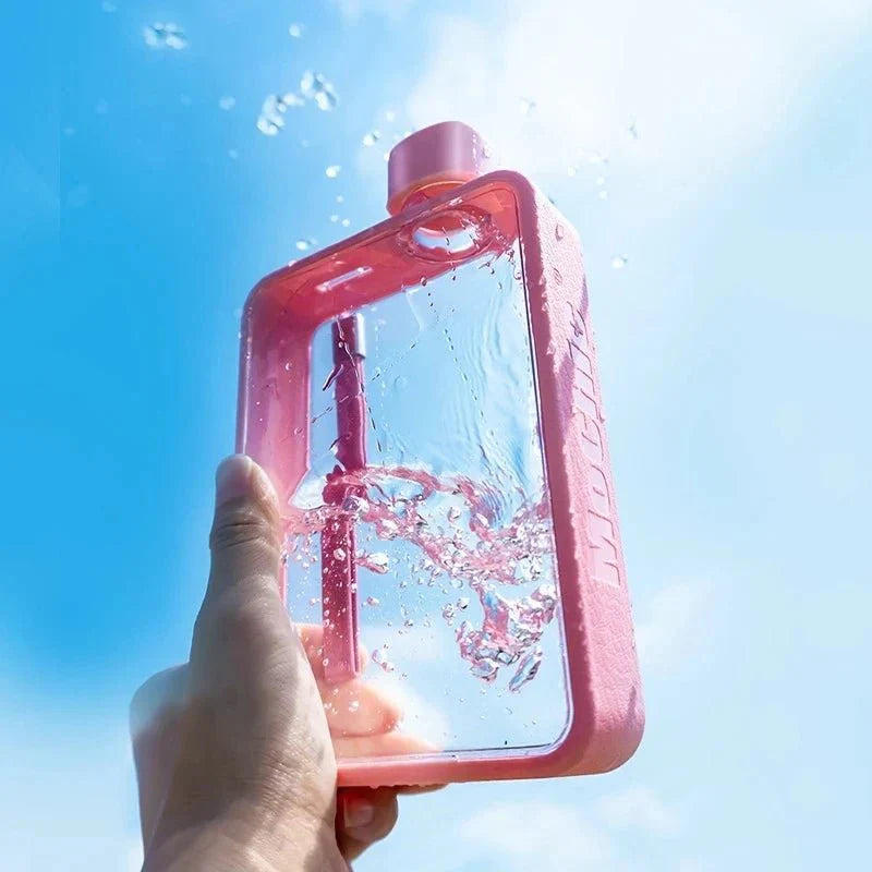 Lisslune | Flat transparent water bottle