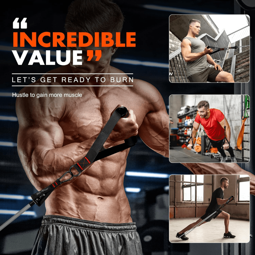 Lisslune | FLEXCORE – Resistance Tire Set for Full Body Training with Handles, Ankle Straps & Door Anchor
