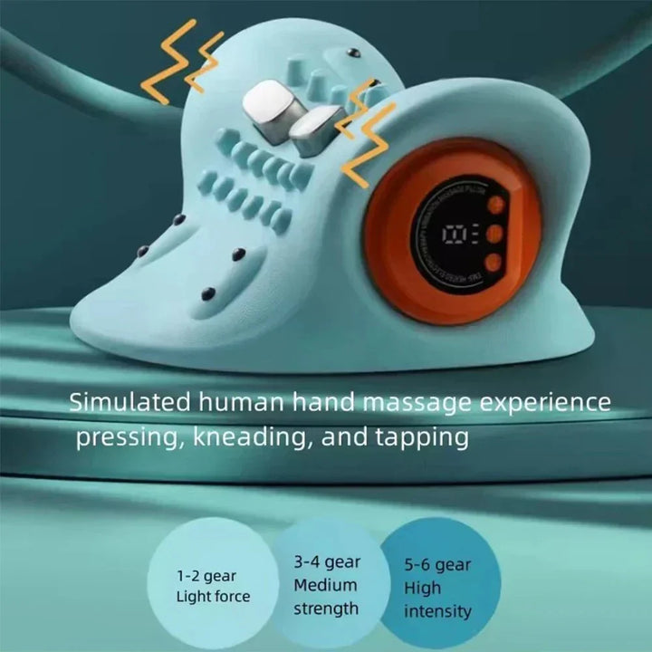 Lisslune | Flexease Neck Massager – EMS Technology, Acupressure & Traction – Effective Neck Pain Relief & Posture Support – Daily 10-Minute Relaxation