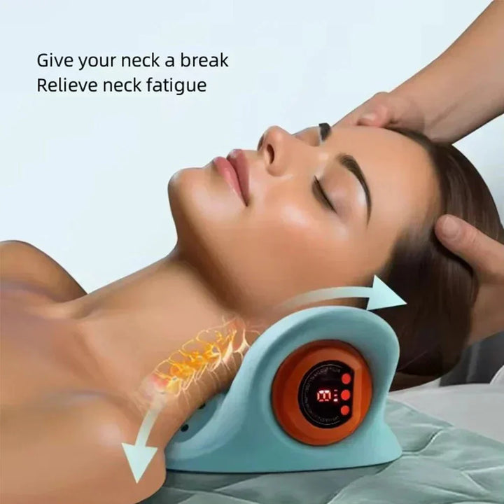 Lisslune | Flexease Neck Massager – EMS Technology, Acupressure & Traction – Effective Neck Pain Relief & Posture Support – Daily 10-Minute Relaxation