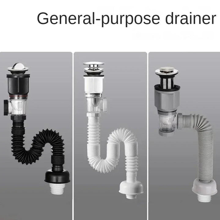 Lisslune | Versatile tool-free sink drainage system with clog-resistant properties for kitchen and bathroom