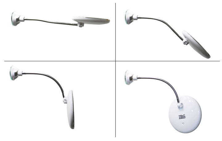 Lisslune | ReflectFlex LED Magnifying Mirror with Flexible Gooseneck | 10x Magnification | Daylight LED | Cosmetic Mirror