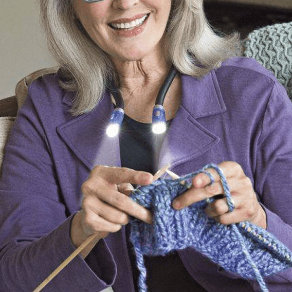 Lisslune | FlexiGlow – Flexible LED Neck Lamp for Knitting, Crafting & Reading