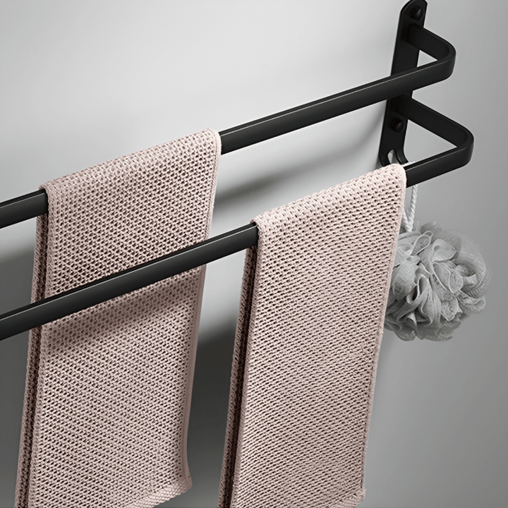 Lisslune | FlexRack – Wall-Mounted Aluminum Bathroom Shelf with 3 Crossbars