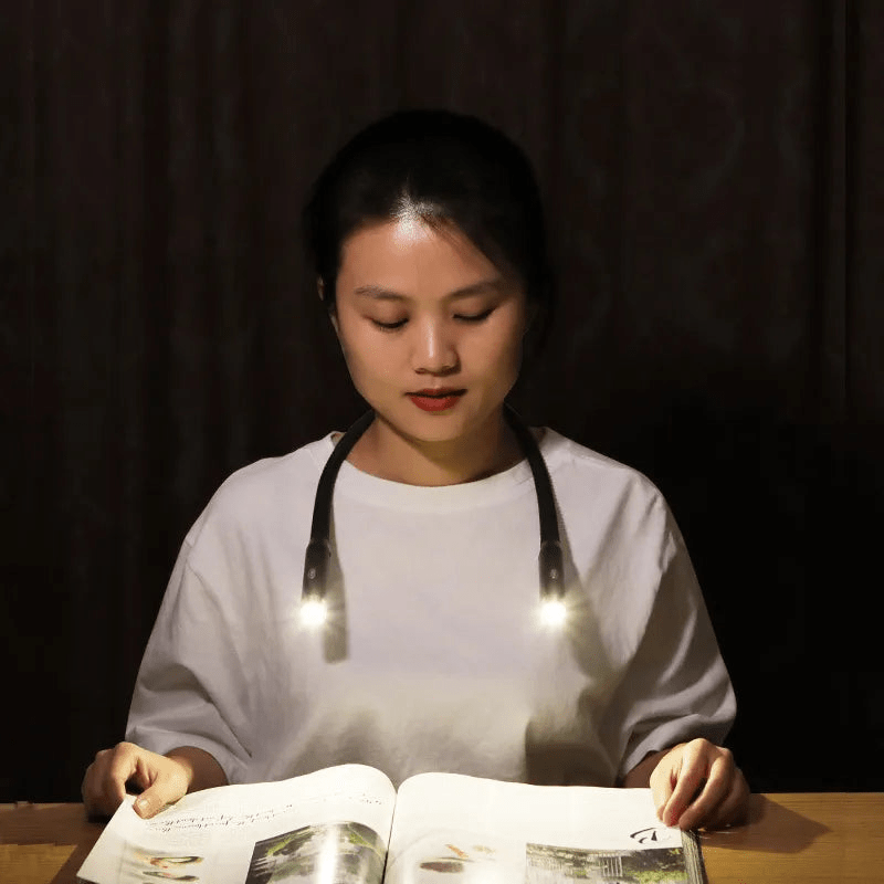 Lisslune | FlexRead – Portable Neck Reading Light | Hands-Free USB Rechargeable Book Lamp