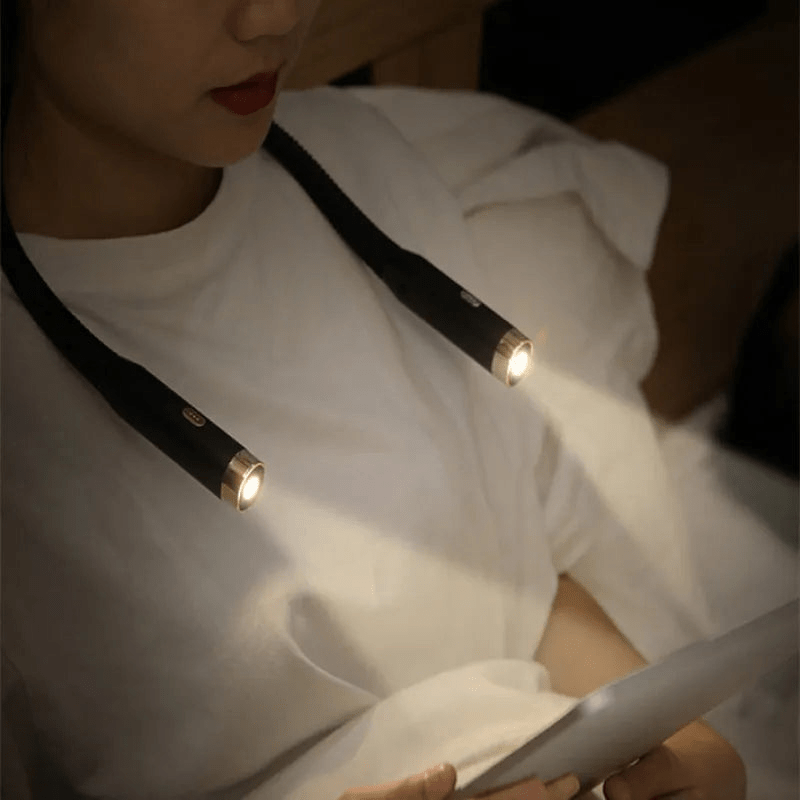 Lisslune | FlexRead – Portable Neck Reading Light | Hands-Free USB Rechargeable Book Lamp