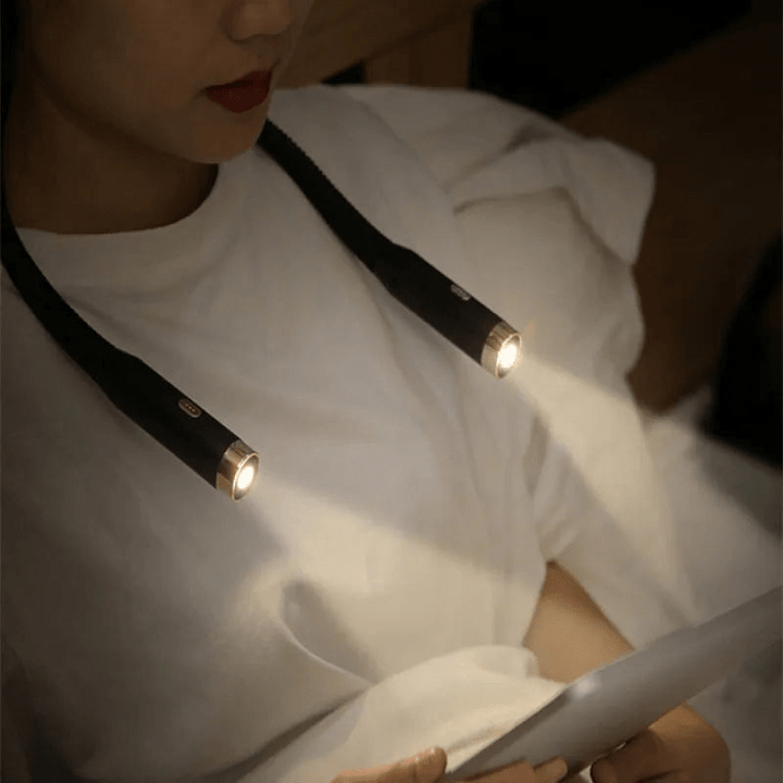 Lisslune | FlexRead – Portable Neck Reading Light | Hands-Free USB Rechargeable Book Lamp
