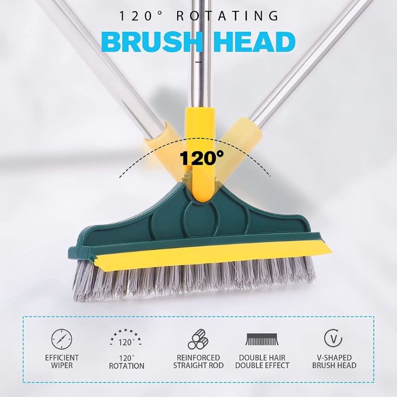 Lisslune | FlexSweep Brush – 2-in-1 Cleaning Brush with Scraper for Floors and Tiles