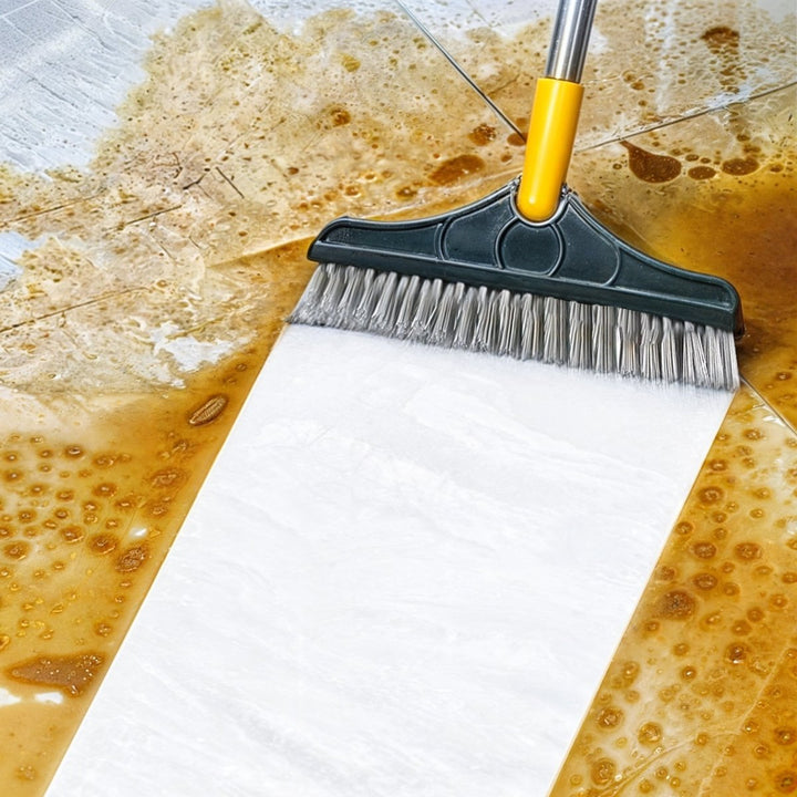 Lisslune | FlexSweep Brush – 2-in-1 Cleaning Brush with Scraper for Floors and Tiles