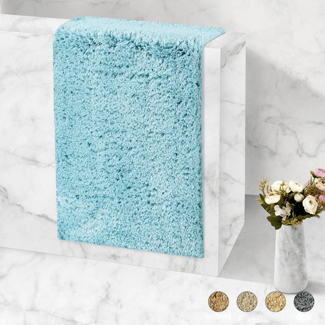 Lisslune | Veloura Ultra-Absorbent Bath Mat | Plush non-slip bathroom mat for comfort and safety