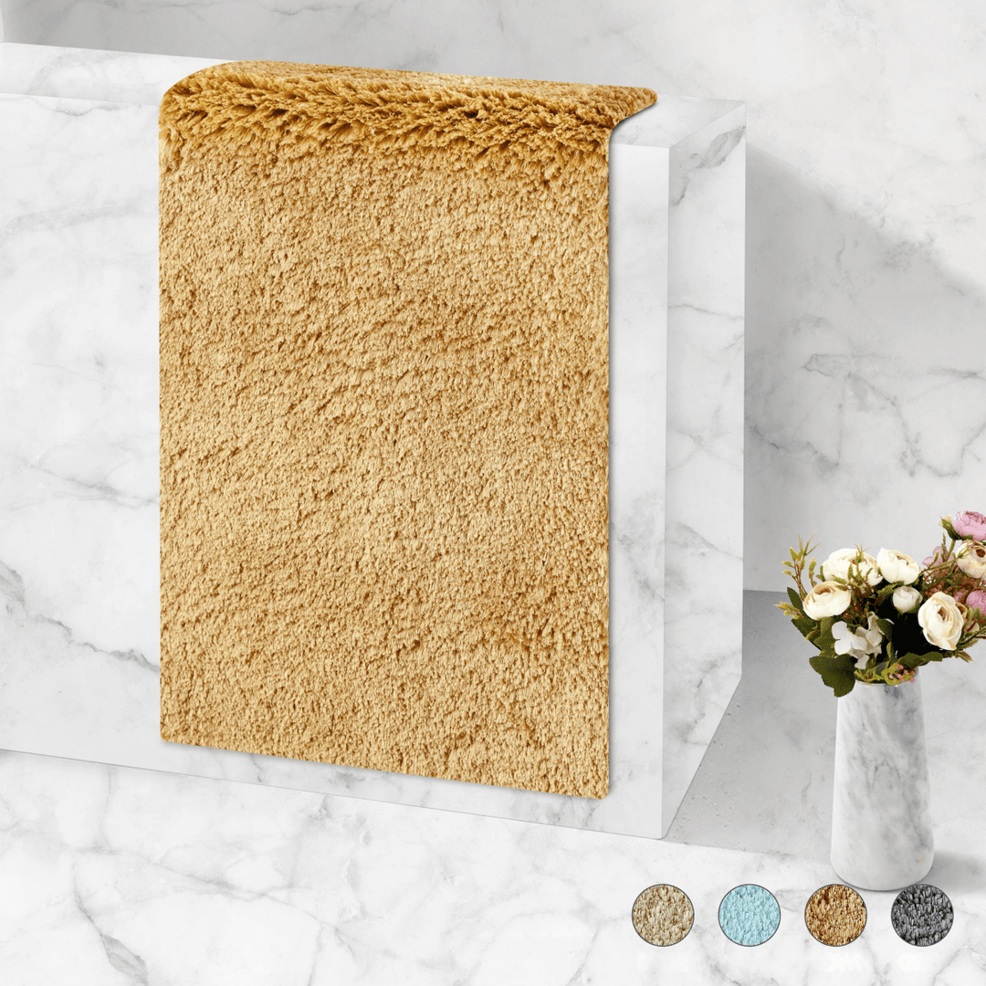 Lisslune | Veloura Ultra-Absorbent Bath Mat | Plush non-slip bathroom mat for comfort and safety