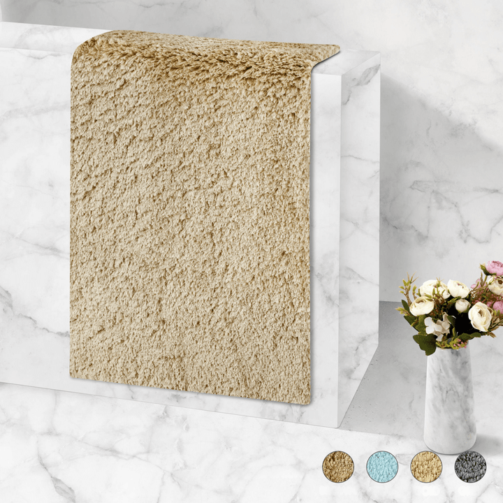 Lisslune | Veloura Ultra-Absorbent Bath Mat | Plush non-slip bathroom mat for comfort and safety