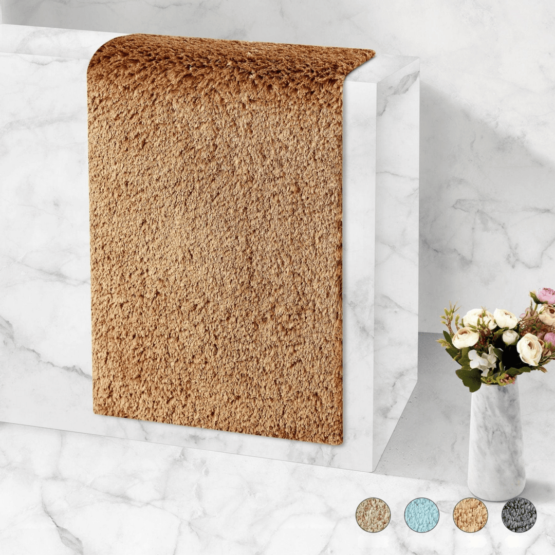 Lisslune | Veloura Ultra-Absorbent Bath Mat | Plush non-slip bathroom mat for comfort and safety