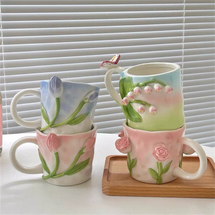 Lisslune | Frendorf 3D Floral Hand-painted Mug