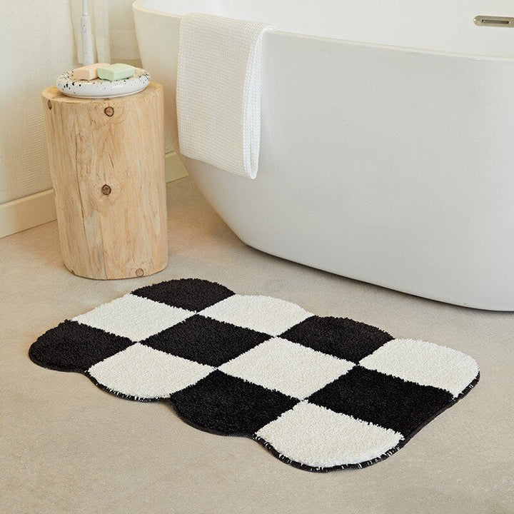 Lisslune | Fluffy Chessboard Carpet