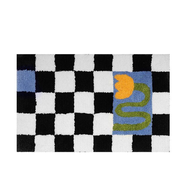 Lisslune | Fluffy Chessboard Carpet