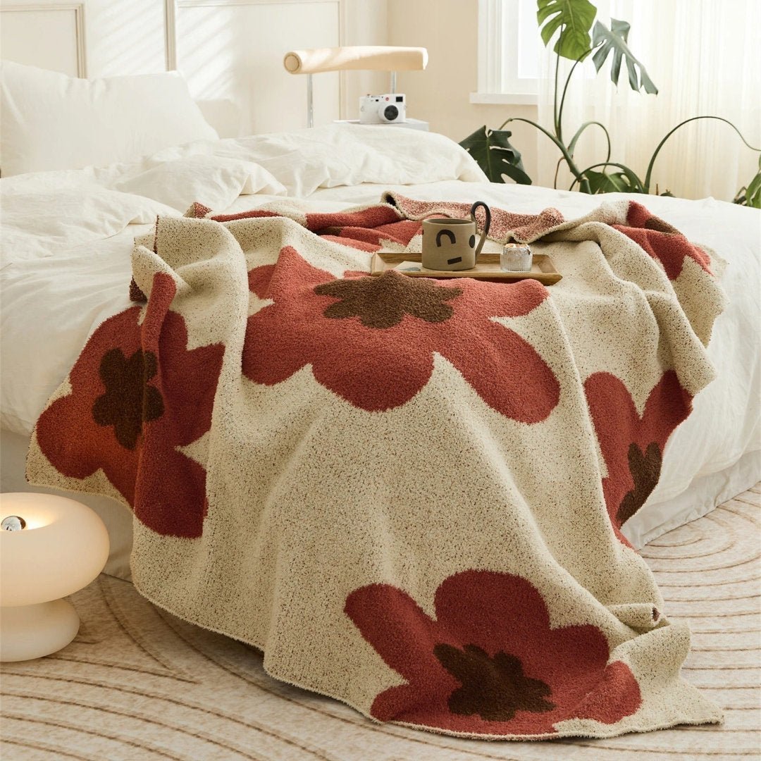 Lisslune | Elegance and warmth for your home with the soft flower blanket