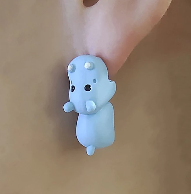Lisslune | Cute Biting Animal Earrings (1 Pair)