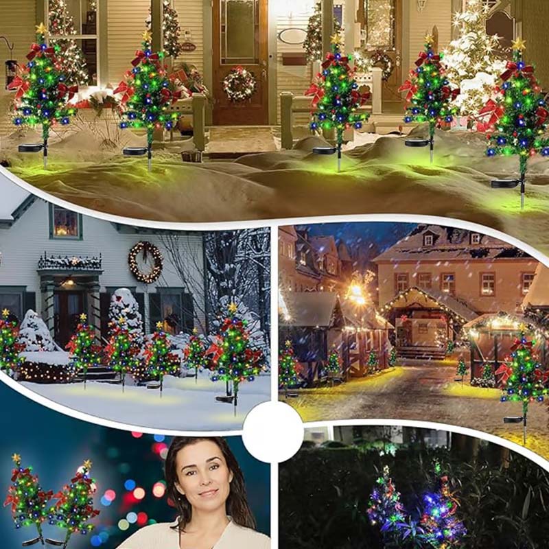 Lisslune | Solar-powered, waterproof Christmas tree decorative lights for outdoor use