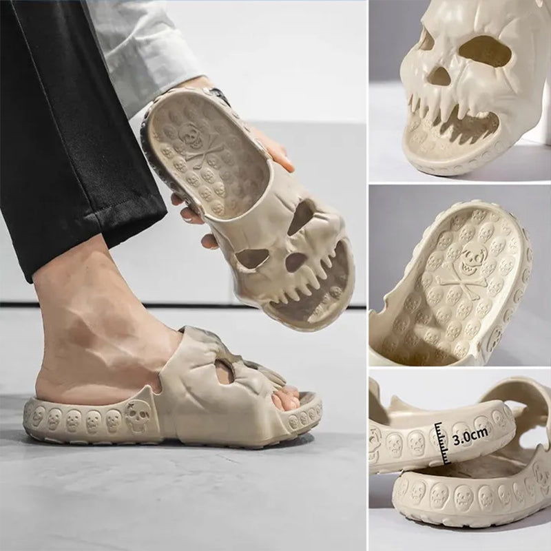 Lisslune | Skull Design Single Band Slippers