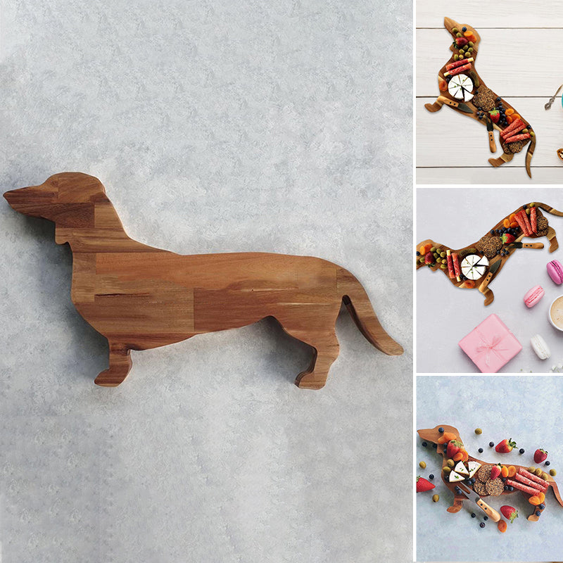 Lisslune | Wooden Dachshund Dinner Plate